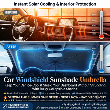 Instant Solar Cooling &amp; Interior Protection: Car Windshield Sunshade Umbrella