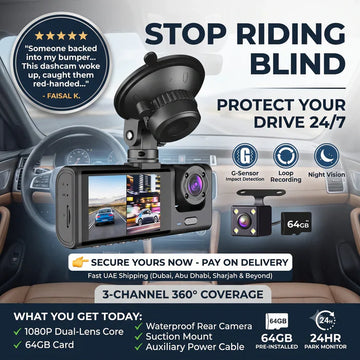The Best 3-Channel Dashcam for Full-Coverage Vehicle Security