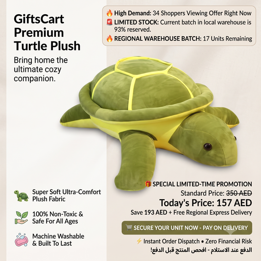 Turtle Plush Toy – Ultra Soft, Safe & Cuddly Huggable Companion for Kids & Adults