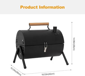 Portable Iron BBQ Grill With Hob © Ⓢ